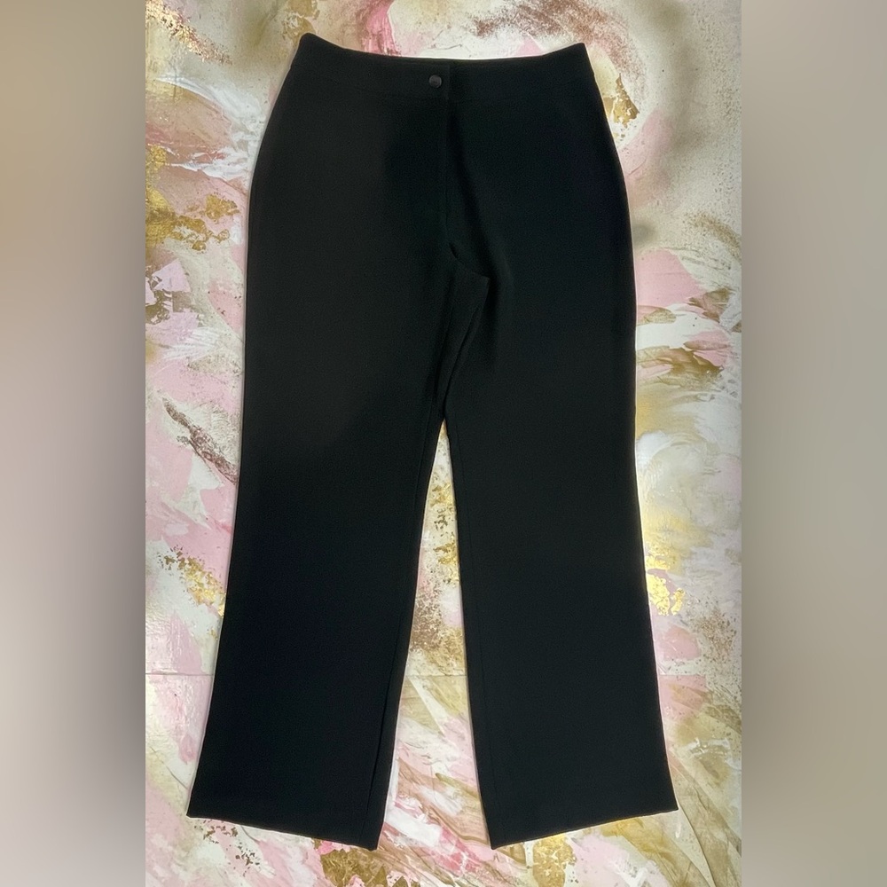 Chico’s Platinum black wide leg trousers 1/5/M/ L